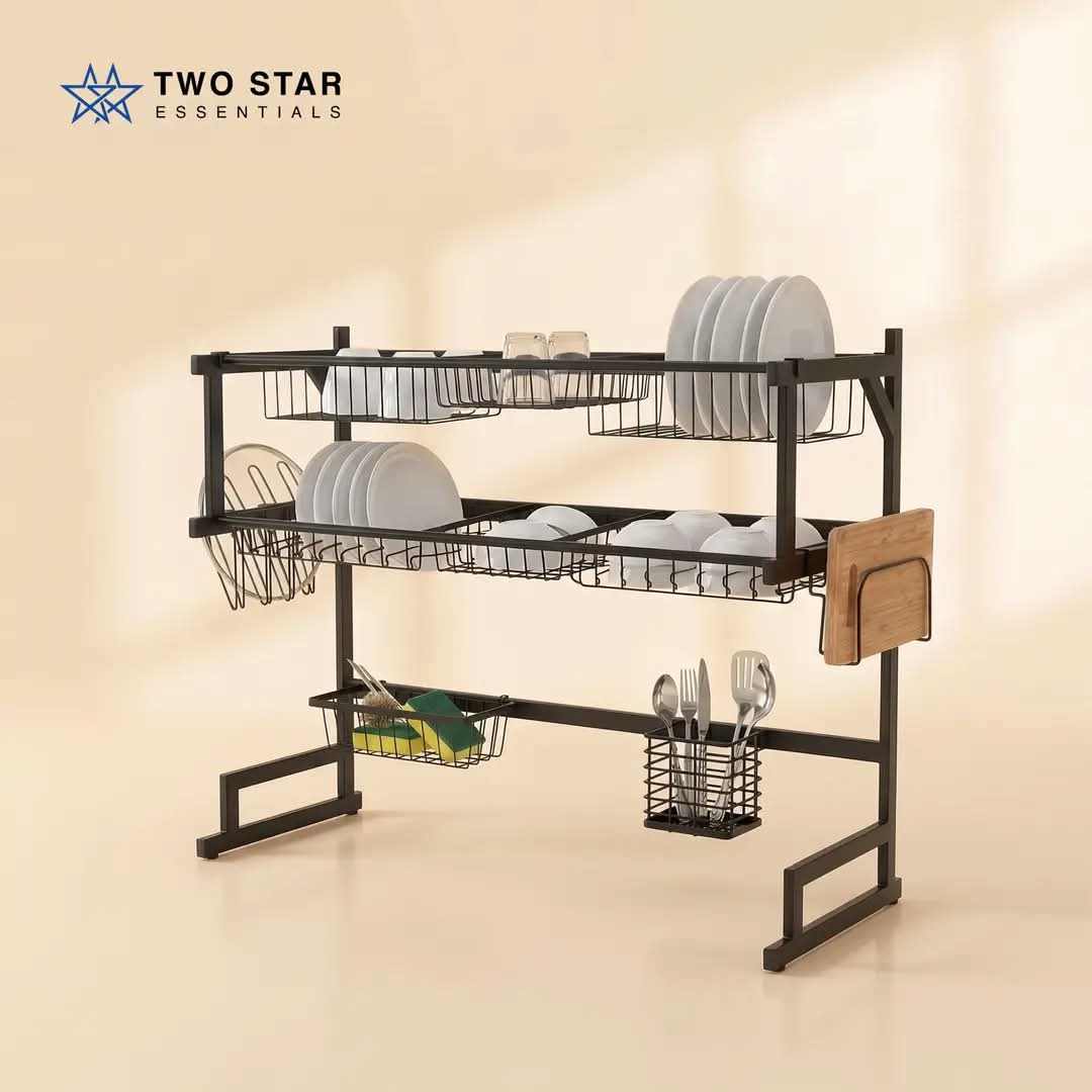 Over Sink Dish Drying Rack | Kitchen Sink Organizer & Dish Drainer | Space Saving Dish Rack for Kitchen