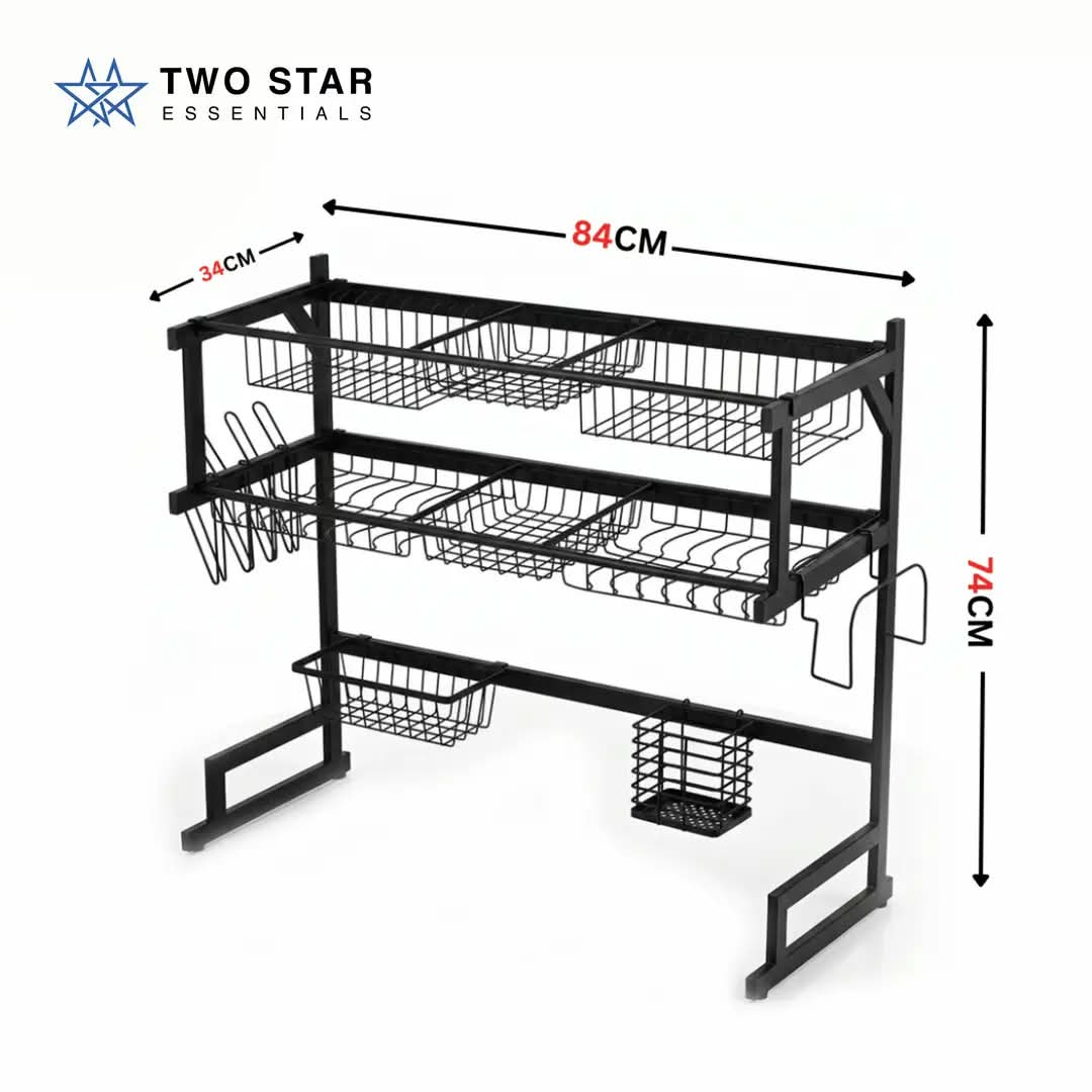 Over Sink Dish Drying Rack | Kitchen Sink Organizer & Dish Drainer | Space Saving Dish Rack for Kitchen